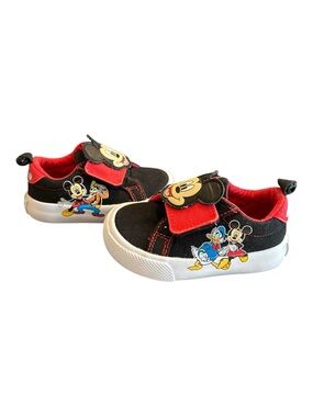 Disney Junior Mickey Mouse & Donald Duck Toddler Sneakers Hook & Loop Size 5